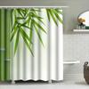 Elegant Bamboo Leaf Pattern Shower Curtain – Waterproof And Durable Bathroom Decor With Nature-Inspired Design Elevate Space