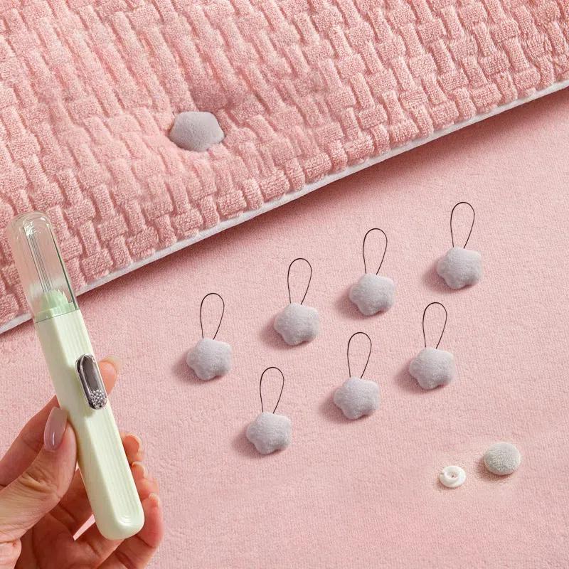 

8pcs Set Universal Bed Sheet Fastener Easily Install Cotton Quilt Fixer Buckle Home Use Stars-Grey