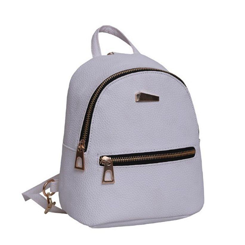Stylish Women's Mini Backpack Pu Leather Shoulder Bag For School And Travel Use