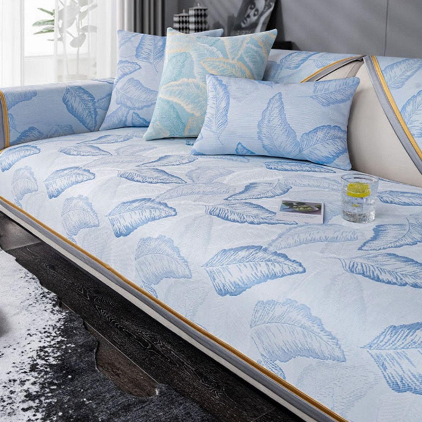 

1 шт. вышитый роскошный неалиповый чехол для дивана из шенилла для гостиной, подушки для дивана, полотенце, всесезонный протектор для мебели 70x70cm 1pcs