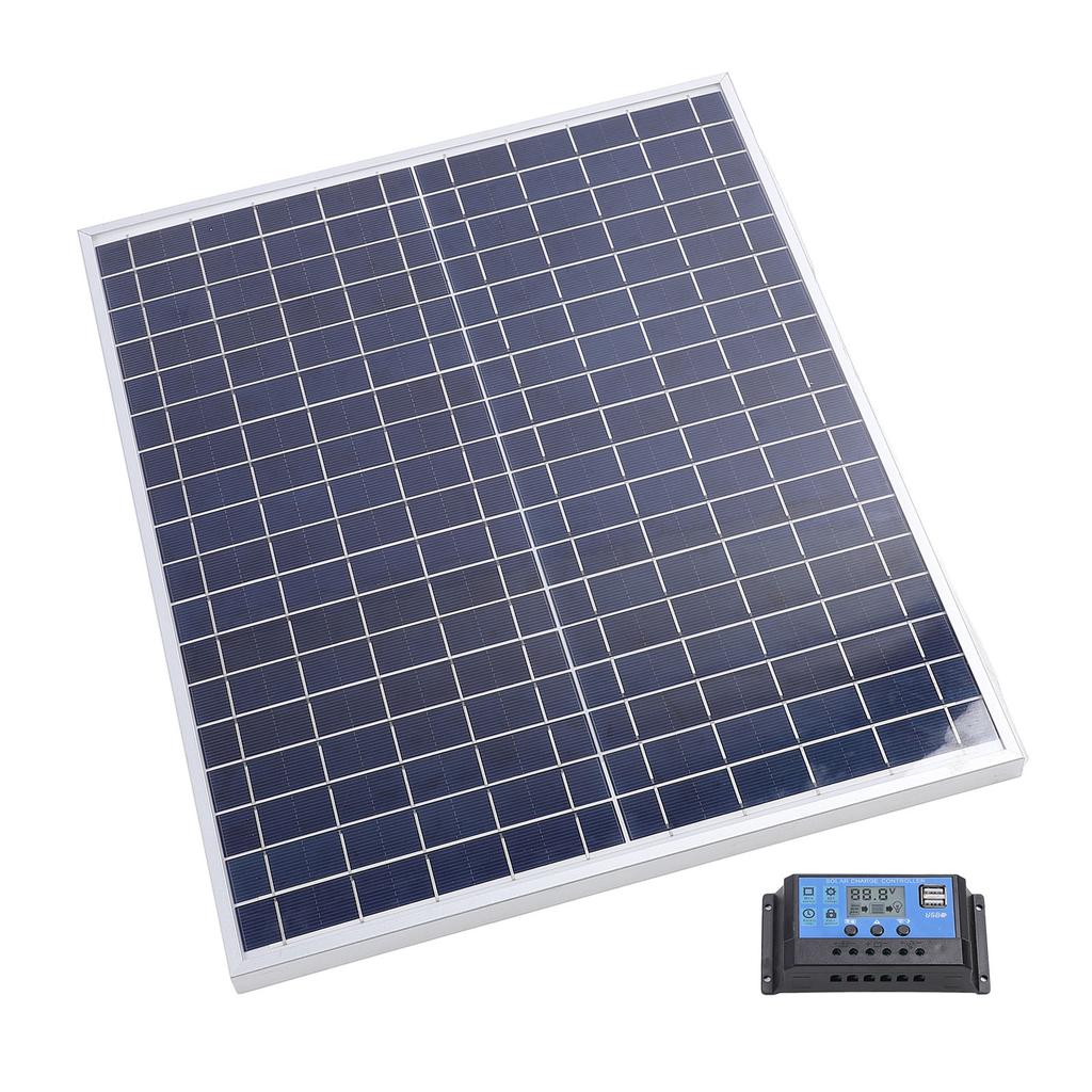 Solar Panel Kit System with Controller 22W DC18V Portable IP65 Water Proof for Home Shed Cabin Boat
