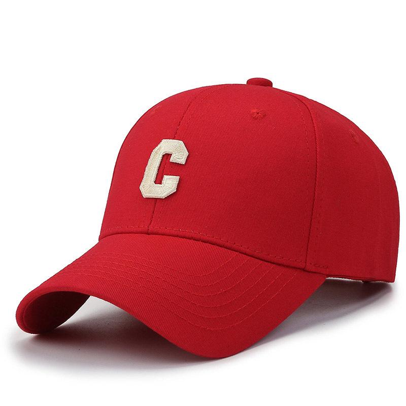 Baseball Cap Trendy Brand Men S And Women S Visor Patch Letter Sports Cap Fashionable Youth Cap adjustable красный