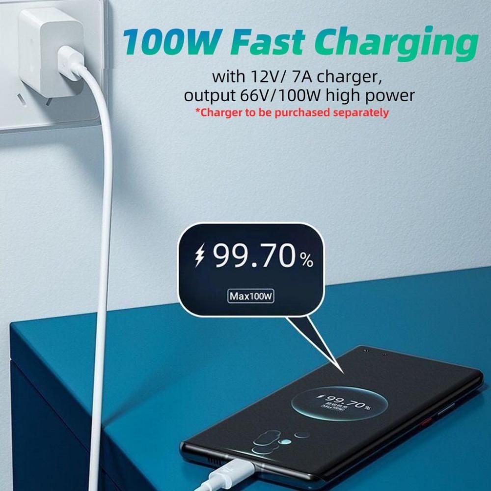 Καλώδιο φόρτισης 1M 2M Super Charging USB σε Type-C Καλώδιο φόρτισης 100W 7A Fast Charge Data για Huawei Xiaomi Quick Chager