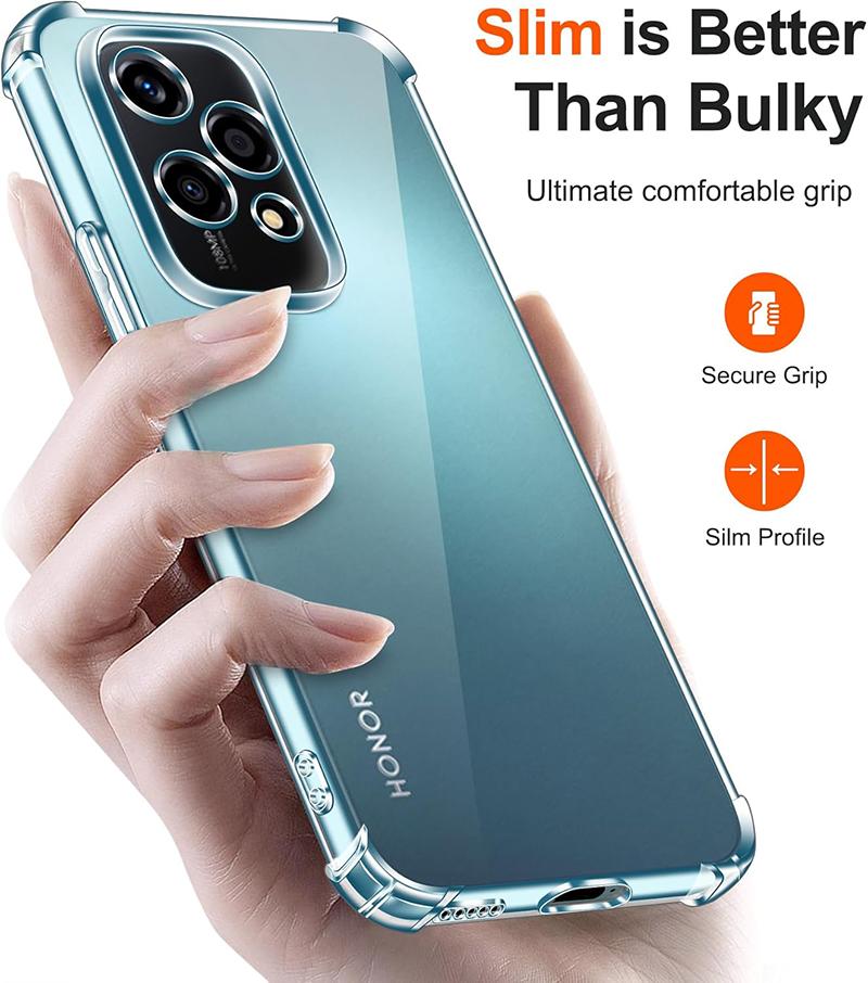 Transparent Ultra Thin Shockproof Silicone Soft Case For Honor 80 90 Lite 200 300 400 Lite Cover For Honor 200 Pro Clear Shell