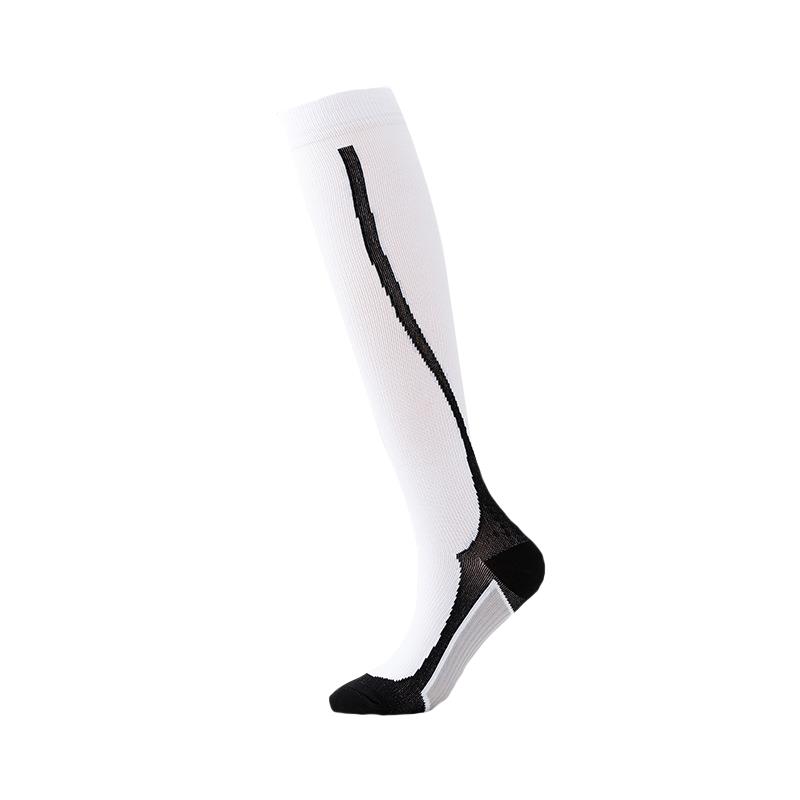1 Pair Running Graduated Pressure Leg Area Warmers 20-30Mmhg For Running Marathon Cycling Football Varicose Veins Hosiery For Men'S Active Socks