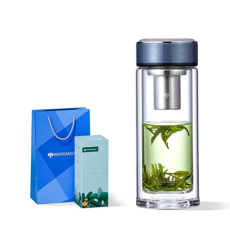 V277R Double Wall Glass Tea Infuser Bottle