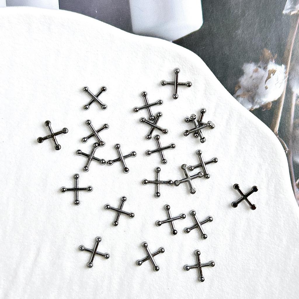 Legierung Gebogener Stab Augenbrauenstecker Außengewinde Doppelseitig Vergoldet Spitzkegel Punk Style Nagelkunst Zubehör DIY Nagel Süß Cool Dekoration DIY