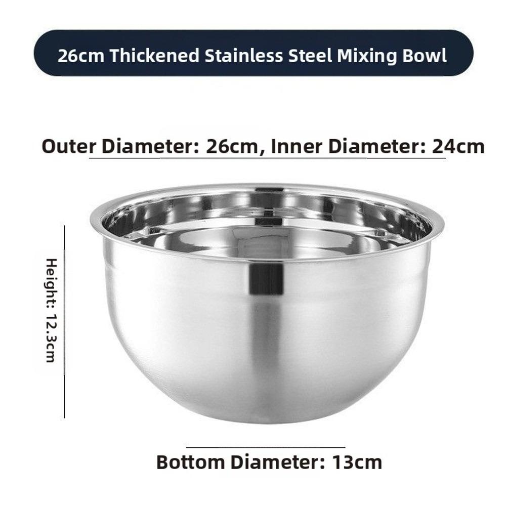 Gifts Stainless Steel Mixing Bowl Thickened Large Capacity Baking Fruit Salad Bowls Cold Vegetable Bowl Food Mixing Container