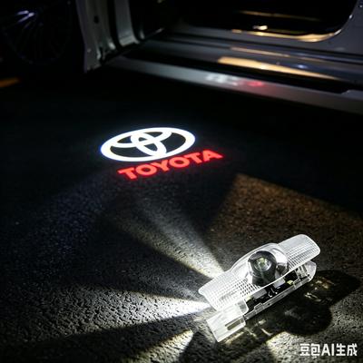 LED Car Door Warning Light Laser Projector Ghost Shadow Welcome Logo Lamp for Corolla RAV4 Camry Yaris C-HR Prius