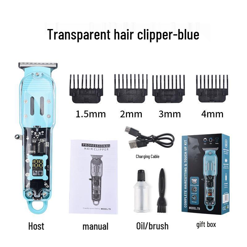 

Transparent 2023 Oil Head Hair Clipper with 0mm Blade - Stainless Steel Men s Shaver for Precise Cuts and Carvings