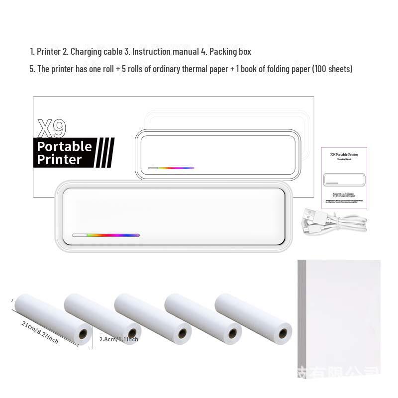 Portable Mini Bluetooth A4 Printer: Inkless Tattoo, Study, Homework, Photo & Label Solution