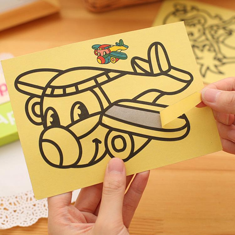 Creative Yellow Cartoon DIY Sand Painting Toy - Medium Size Educational Gift for Kindergarten & Birthday Prizes