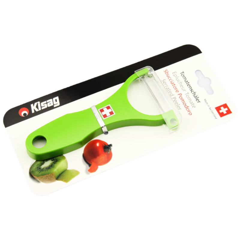 Kisag Swiss Stainless Steel Fruit and Vegetable Peeler зелёный