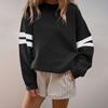 Ladies' Fashionable Solid Color Long Sleeved Sweatshirt