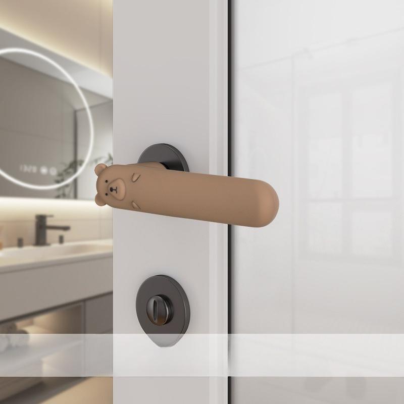Cute Anti-Slip Silicone Protective Cover Silicone Door Handle Protector Cover Anti Wall Protectors Collision Static Door Cover