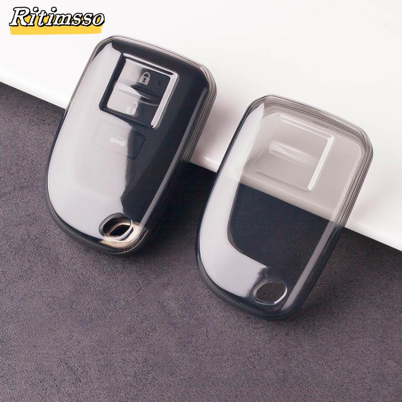 Tpu Car Remote Key Fob Cover Case Holder Shell For Toyota Yaris Yarisl X Hiace Vios Verso Camry Corolla Keychain Car Accessories