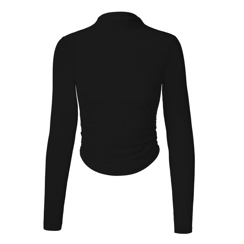 "Women's Long Sleeve Mesh Yoga Top - Breathable Pilates & Running Fitness Cover-Up"