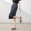 Elegant Asymmetrical Hip-Wrap Midi Skirt
