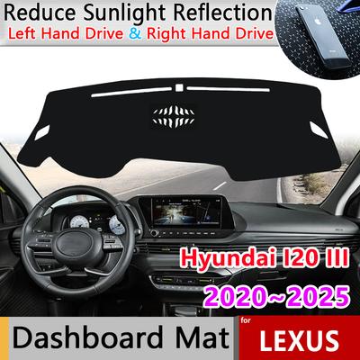 Car Dashboard Cover Pad for Hyundai I20 III ~2024 2025 Anti-Slip Mat Sunshade Dashmat Carpet Rug Cushion Sticker Accessories