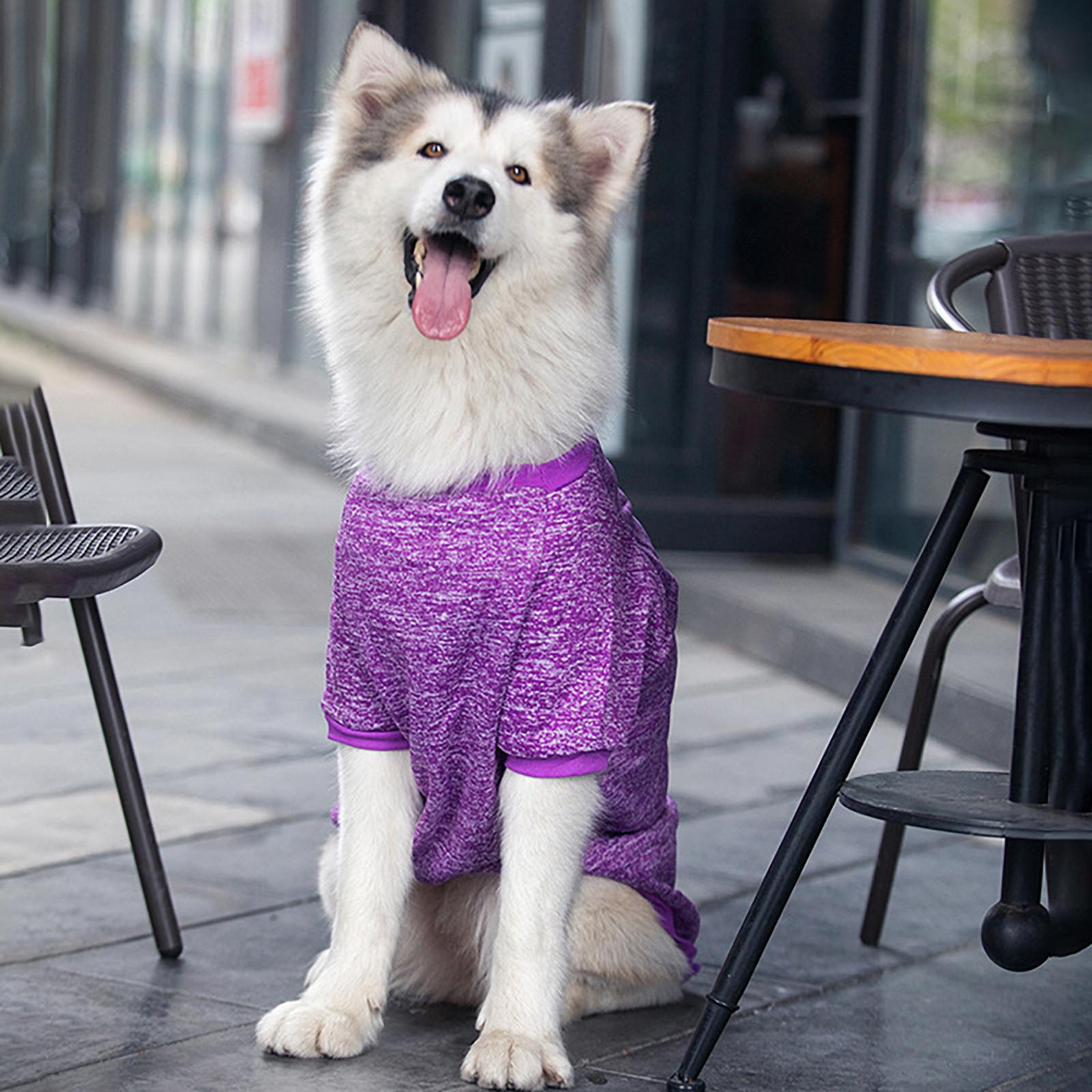 

And Winter Medium And Large Dogs Keep Warm Sweater Pet Clothes 8XL фиолетовый