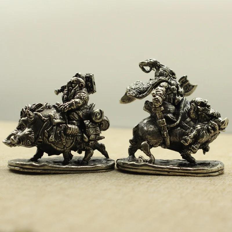 Cartoon Desktop Copper Soldier Decoration Ornaments Retro Dwarf Legionnaire Cavalry Model Figure Toys
