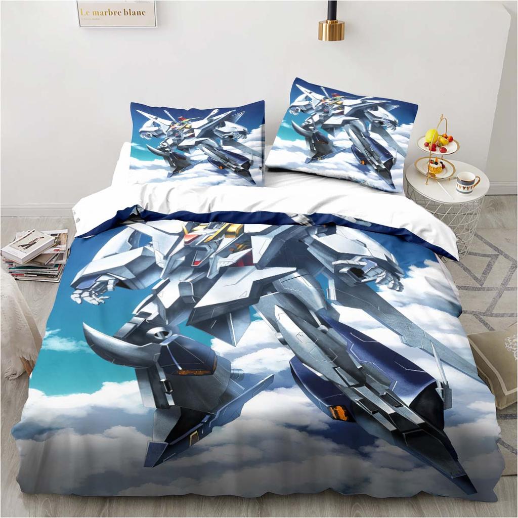Fashion Anime Robot BANG BRAVERN Home Textile Pillow Case Bed Linen Duvet Covers Kids Comforter Bedding Sets For Home Textiles