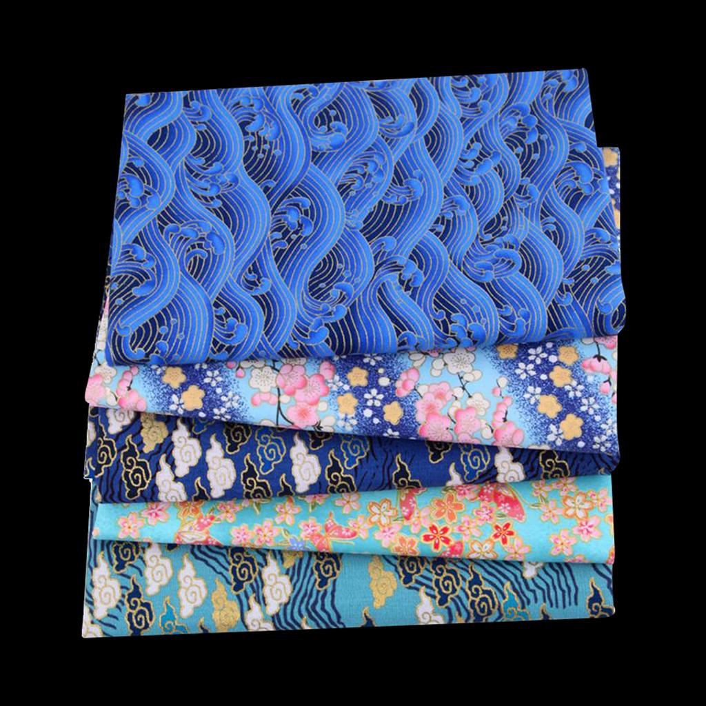 10PCS Japanese Floral Fabric Squares for Quilting Crafting Sewing