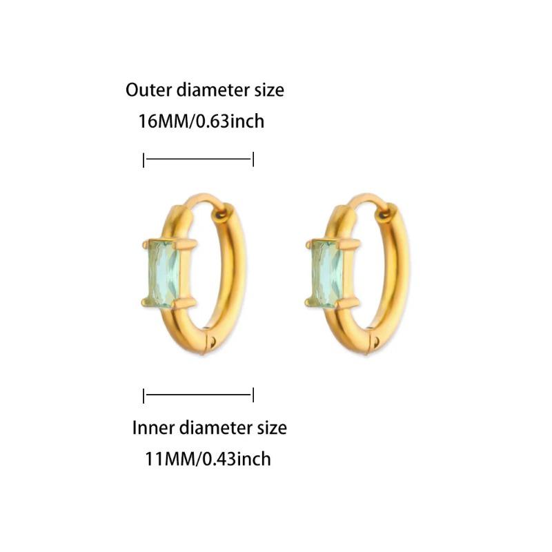 Zircon Cross Design Earrings Women's Color Retention Versatile Personality Temperament Earrings New Products
