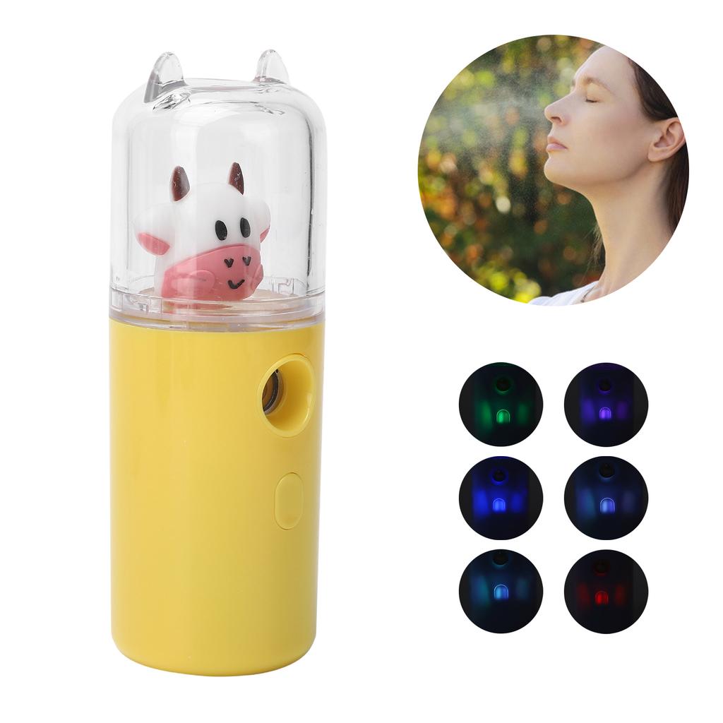 Portable   Facial   Moisturizing Handy Cool Mist Sprayer with Color Light Function