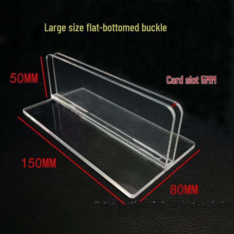 Acrylic Magnetic Clip for Signs - Transparent Plastic Snap Holder for Shelves