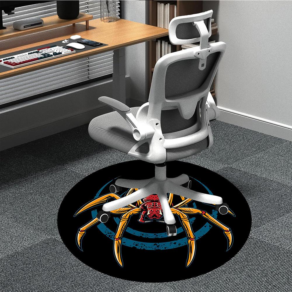 1PC Spider Bee Office Round Area Rug, Mat Suitable For Office, Under Office Chairs Bedroom Living Room Home Decor, Room Deco