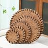 Handwoven Coir Tea Coaster Heat-Resistant Natural Bristle Mat for Teapot Cups Rustic Palm Fiber Pad for Tea Ceremony Absorbent Eco-Friendly