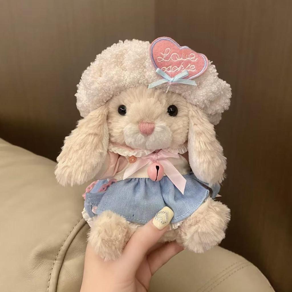 Lolita Cute Rabbit Plush Toy Doll Pendant - Adorable Bunny Figure with Outfit Gift