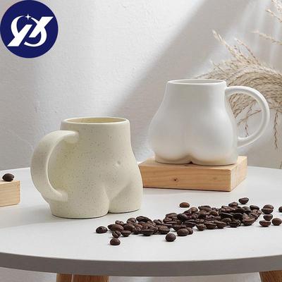 Novelty Ceramic Bottom Butt Coffee Mug Handmade Buttock Tea Milk Cup Kitchen Office Tableware Home Decor Couple Mug Gifts