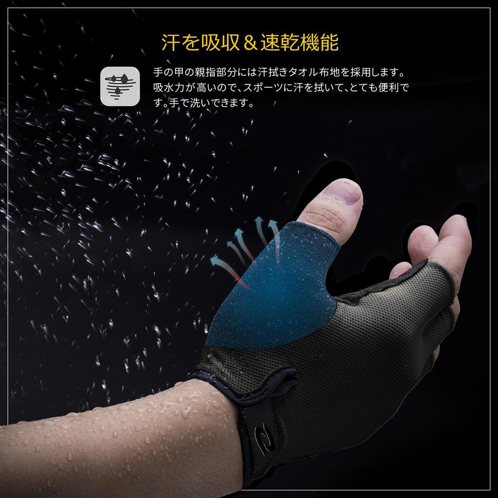 RIVBOS Cycling for and Road 3D Fingerless Design with Abrasion Summer CHG001 Gloves, Cycling, Bicycles, Bikes, Gel-Filled Gel, Resistant, Stretchable,