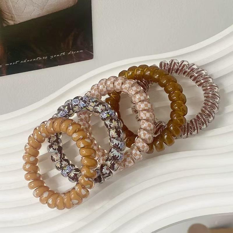 Gradient Elastic Hair Tie – High-Quality Telephone Cord Hair Accessory