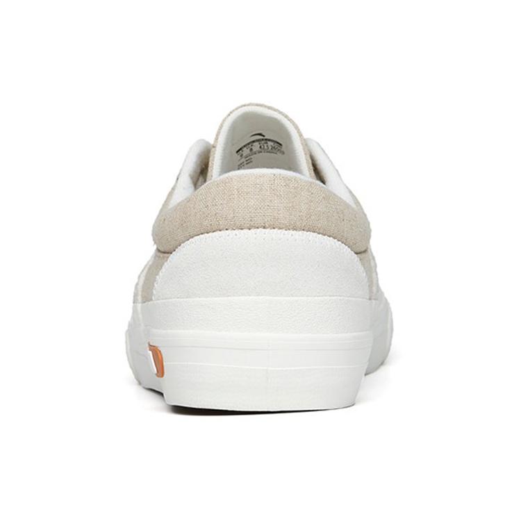 Anta Slip Resistant, Abrasion Resistant, Lightweight Low top Skateboard Shoes Women's Gray White Lace Up Version 122228015-11