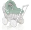 Sweet Baby Doll Stroller Woven White with Bedding Set Sage and Soft Padding Stella
