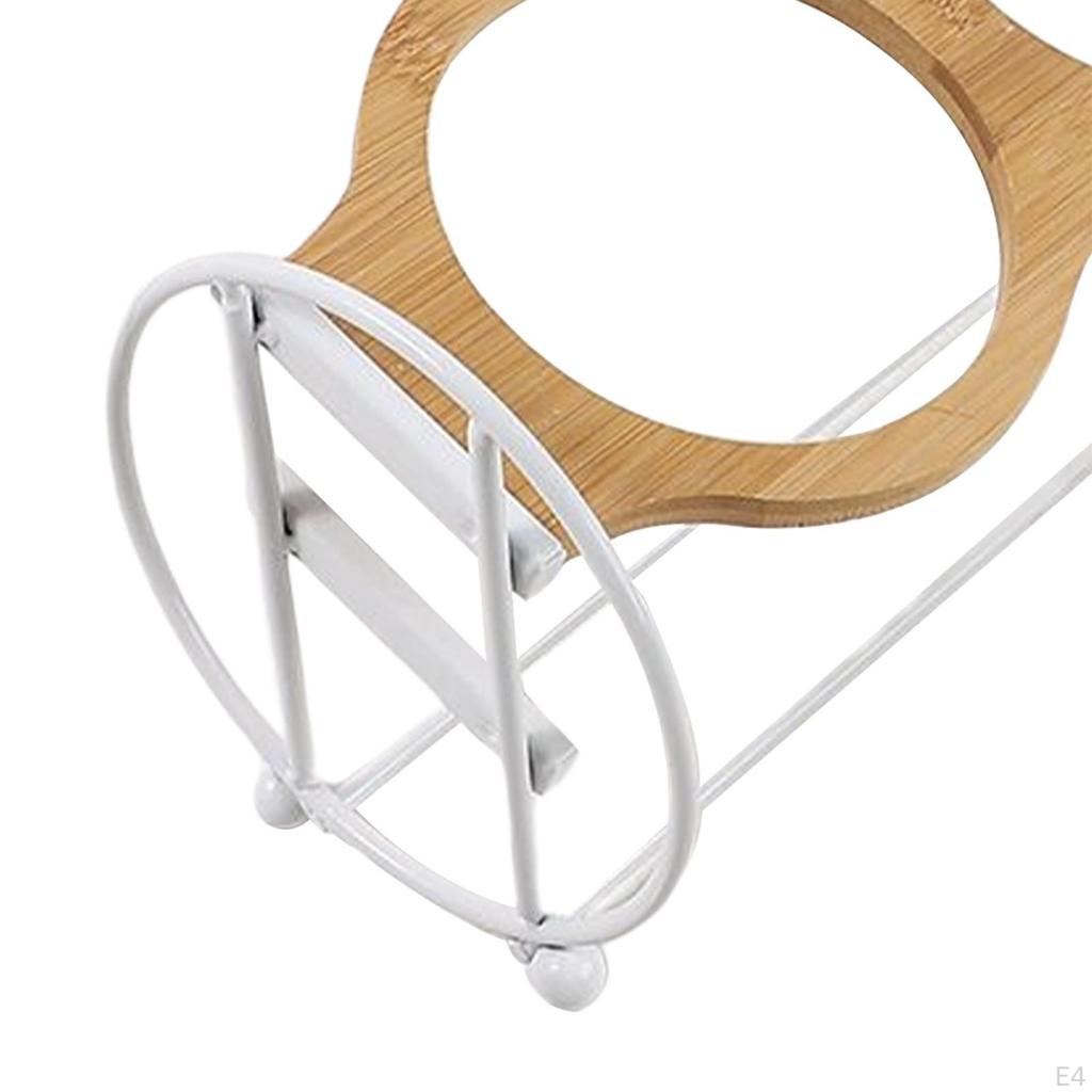 Double Feeder Holder Waterer Iron Easy to Clean Elevated Raised Bowls Stand