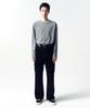 INSILENCE Border Stripe Long Sleeve Grey