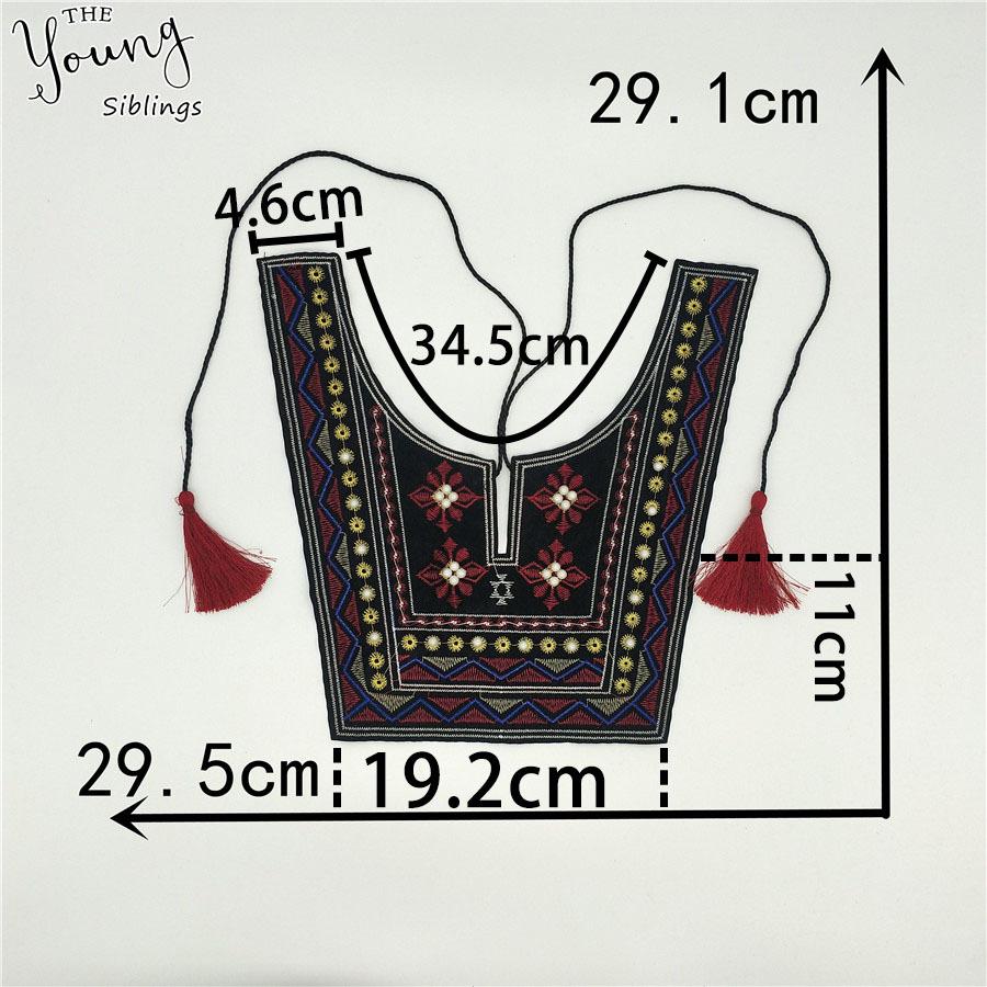 

Polyester Embroidered Lace Collar Diy Handmade Imitation Pearl Lace Applique Dress Accessories Style 1391 (1 piece)