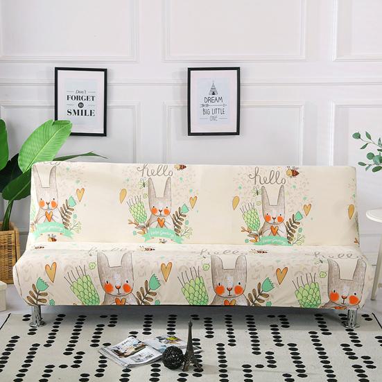 Couch Cover Smooth Easy To Install Printed Universal Armless Elastic Sofa Cover  Armless Sofa