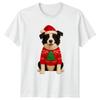 Border Collie Dog Christmas Sweater Santa Hat Unisexs TShirt Unisexs Tee Holiday