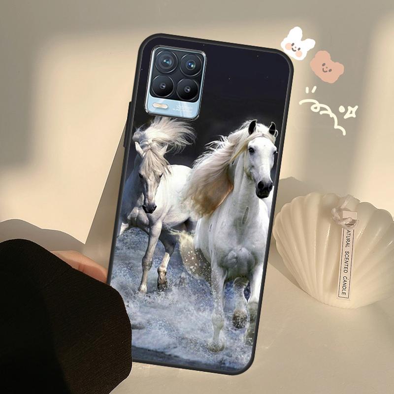 Horses Running For OnePlus 10 Pro 9 Pro 8T Nord2 9R Case For Realme GT 2 Pro 7 8 GT Neo2 9i 8i C21 Coque