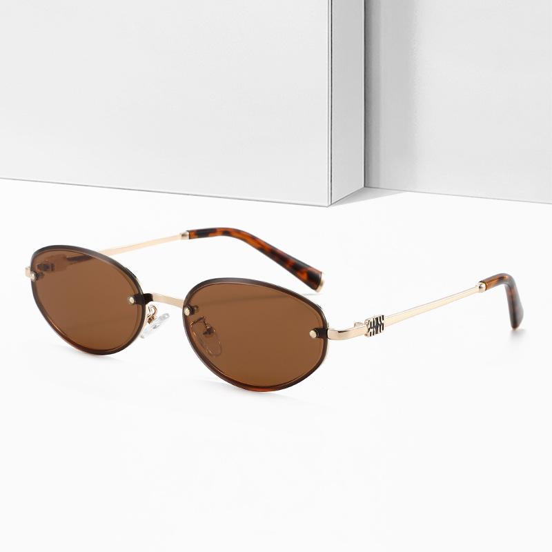 9021 Retro Oval Metal Frame Sunglasses – Unisex Hip-Hop Style