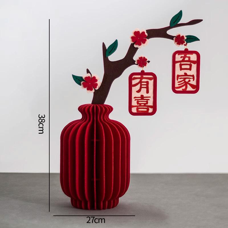 3D Papier Wabenball 2026 Neujahr Hängende Dekoration Papierornamente Frühlingsfest Papierkürbis Ornament Weihnachten Party Deko Vase