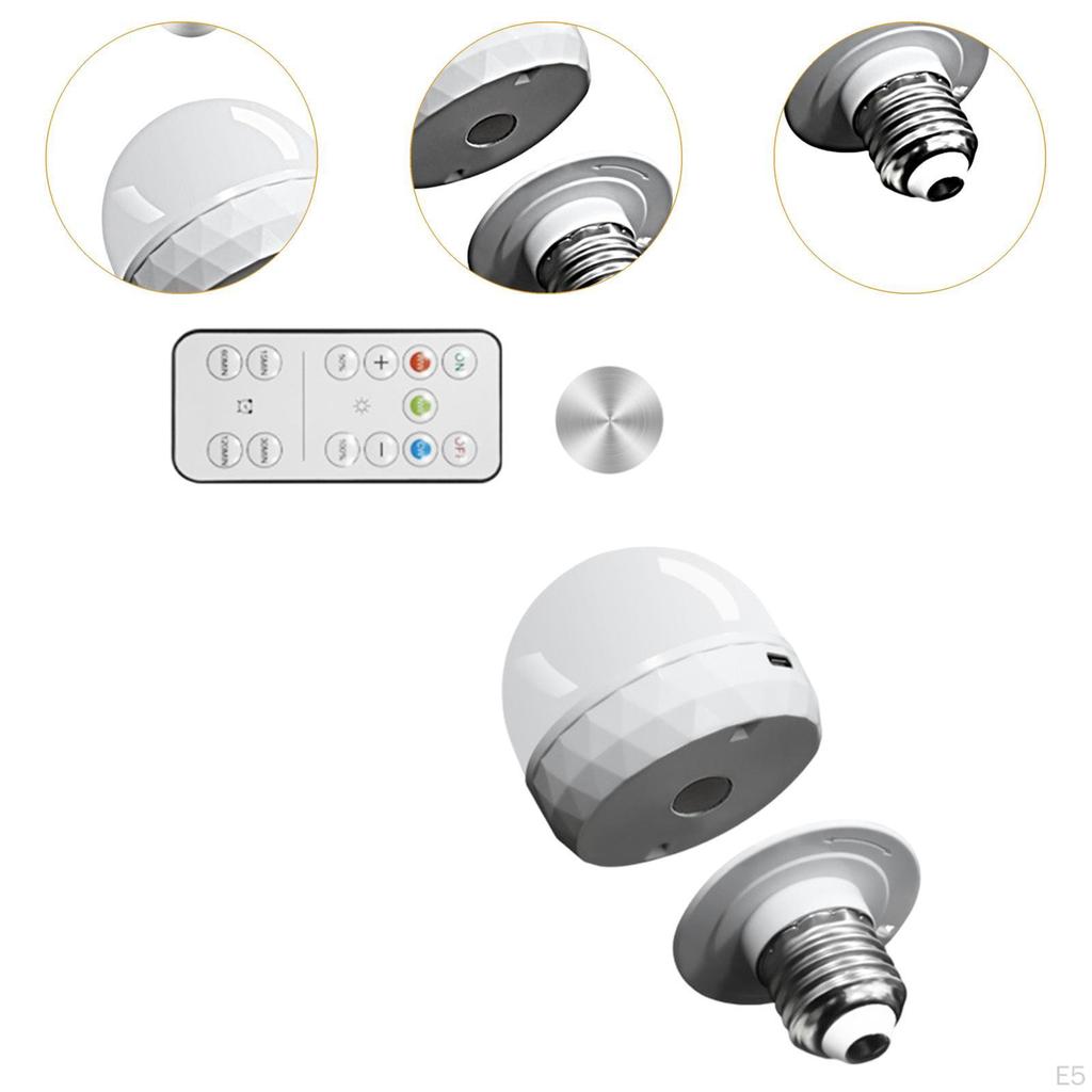 Rechargeable Light Bulb E27 with Remote Control for Wall Living Room Camping