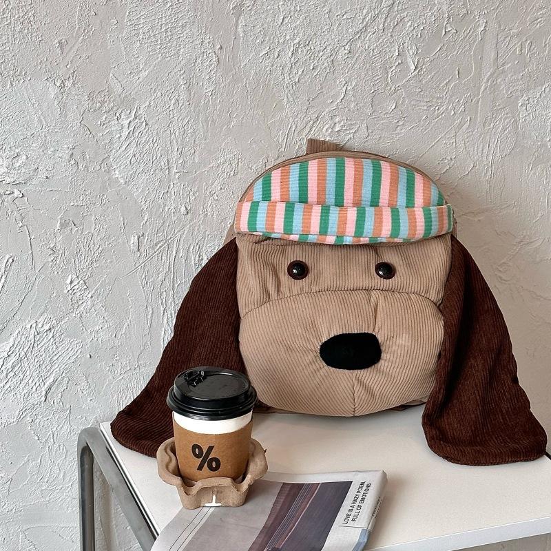 

Autumn And Winter Children S Plush Backpack Cartoon Cute Big Ears Dog Baby Schoolbag Large Capacity Boys And Girls Backpack