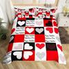 Mr Mrs Bedding Set Microfiber Romantic Wedding Theme Duvet Cover Set King For Valentine Day Funny Quotes Love Heart Quilt Cover