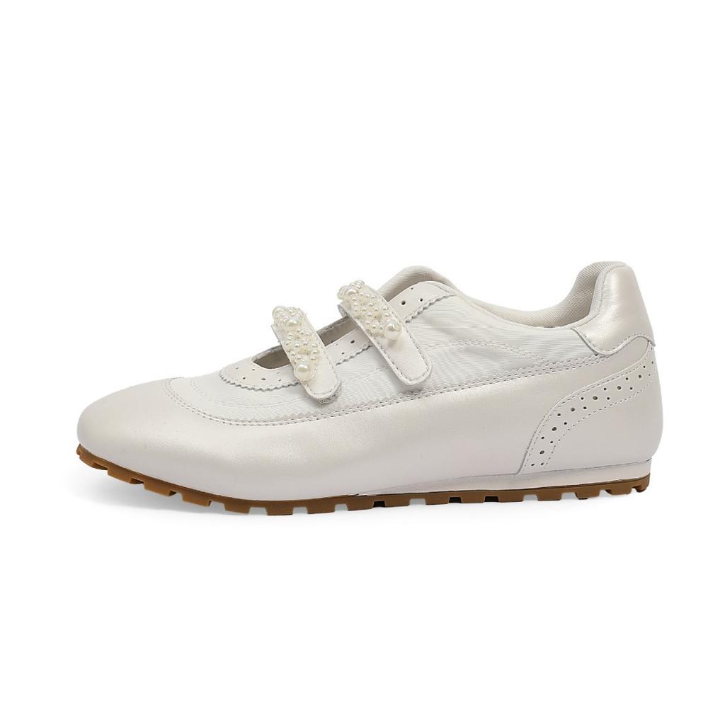 Spring New Retro Casual Mary Jane Brown Pearl Ballet Training Women'S Shoes 26
